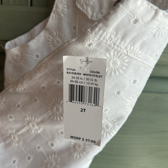 Jessica Simpson 2T Light White Doyle Overalls - Picture 4 of 4